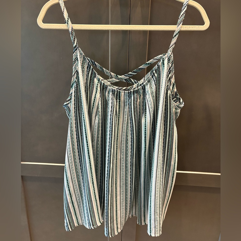 Torrid Striped Adjustable Spaghetti Straps Tank Top, 1/14-16